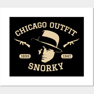 Al Capone 'Snorky' Portrait Logo - Chicago Outfit Posters and Art